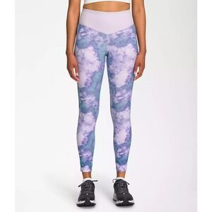 The North Face W Printed Dune Sky 7/8 Tights Womens Size L‎ Lavender Fog
